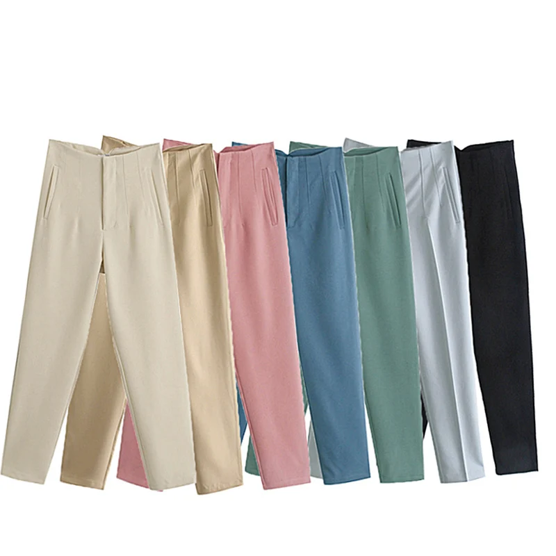 Summer High Waist Slim Casual Women's Trousers 2021 New Solid Long Pencil Pants Female Fashion Elegant Sweet Office Lady Bottoms 
Summer High Waist Slim Casual Women's Trousers 2021 New Solid Long Pencil Pants Female Fashion Elegant Sweet Office Lady Bottoms