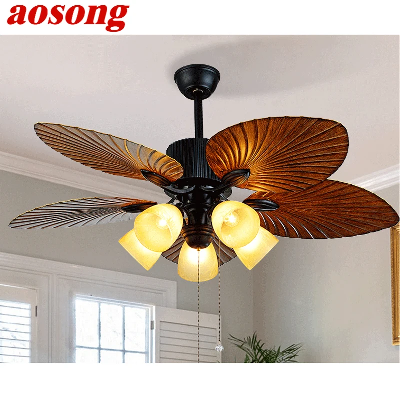 AOSONG Ceiling Lamps With Fan For Rooms With Wood Blade Remote Control Modern Fan Light Home Dining Room Bedroom Restaurant
AOSONG Ceiling Lamps With Fan For Rooms With Wood Blade Remote Control Modern Fan Light Home Dining Room Bedroom Restaurant