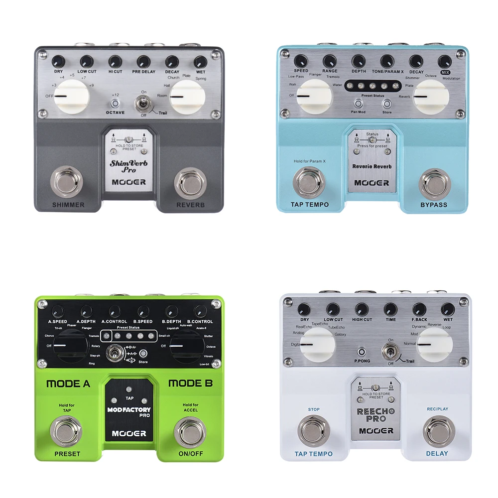 MOOER ShimVerb Pro Digital Reverb Guitar Effect Pedal with Shimmer Effect 5 Reverberation Modes guitar accessories guitar pedal
MOOER ShimVerb Pro Digital Reverb Guitar Effect Pedal with Shimmer Effect 5 Reverberation Modes guitar accessories guitar pedal