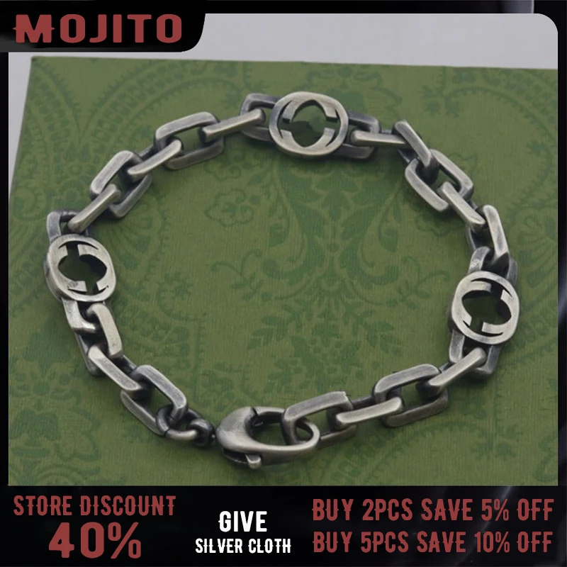 S925 Sterling Silver New Three Gg Bracelet Neutral Fashion Personality Trend Hip-hop Original High-quality Luxury Brand Jewelry
S925 Sterling Silver New Three Gg Bracelet Neutral Fashion Personality Trend Hip-hop Original High-quality Luxury Brand Jewelry