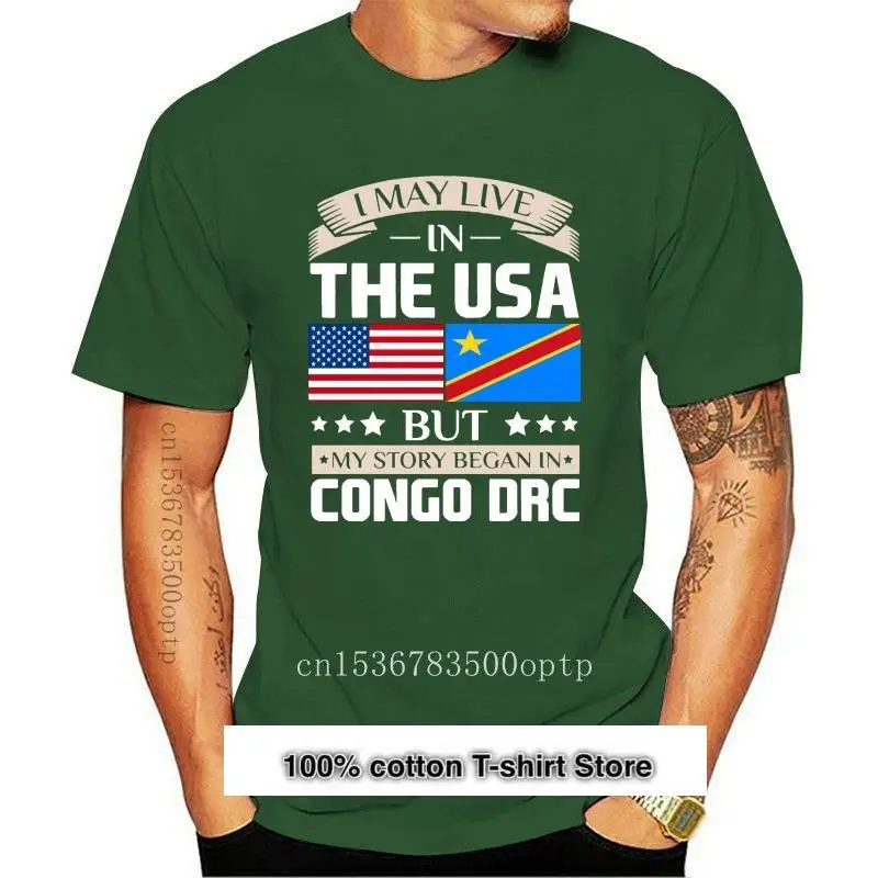 Camiseta estampada personalizada con cuello redondo, 100% algodón, May Live in USA, Story, become in, RDC, bandera, camiseta
Camiseta estampada personalizada con cuello redondo, 100% algodón, May Live in USA, Story, become in, RDC, bandera, camiseta