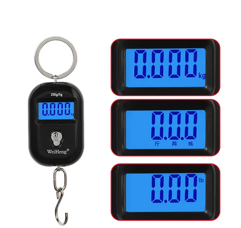 25Kg X 10g Mini Digital Scale for Fishing Luggage Travel Weighting Steelyard Hanging Electronic Hook Kitchen Weight Tool | Инструменты