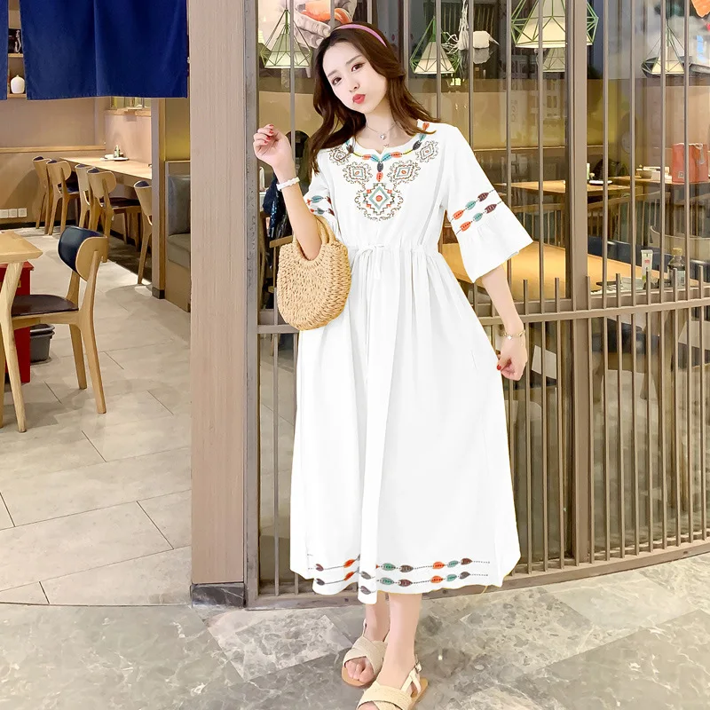 2021 NEW Summer Women Dress Dresses Oversize Casual Beach Sundress Plus Size Loose Embroidery Female Retro Folk Style Flare
2021 NEW Summer Women Dress Dresses Oversize Casual Beach Sundress Plus Size Loose Embroidery Female Retro Folk Style Flare