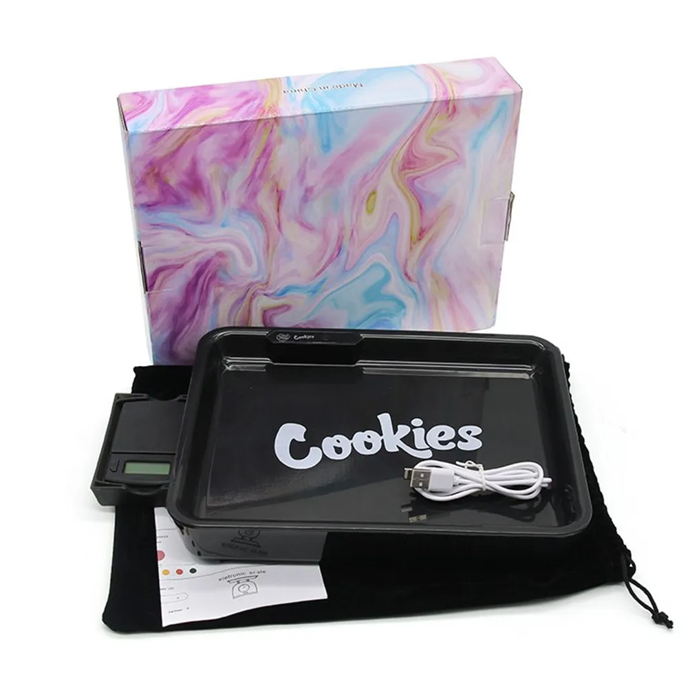 Cookies Glow Light Tray Tobacco Weed Square Rolling Tray with Electronic Scale Cigarette Box USB Charge Smoking Accessories Gift
Cookies Glow Light Tray Tobacco Weed Square Rolling Tray with Electronic Scale Cigarette Box USB Charge Smoking Accessories Gift