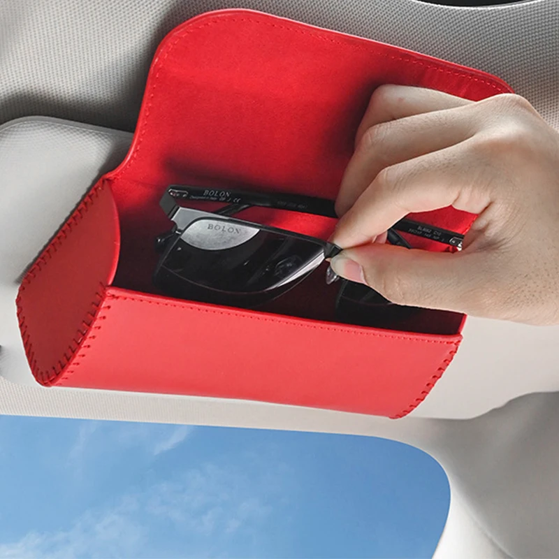 Car Glasses Case Hanging Sun Visor In-car Sunglasses Sunglasses Storage Bill Card Holder Car Leather Glasses Case
Car Glasses Case Hanging Sun Visor In-car Sunglasses Sunglasses Storage Bill Card Holder Car Leather Glasses Case