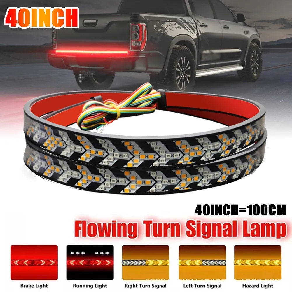 1pc 100/120cm Car LED Tailgate Light Strip Turn Signal Lamp Brake Tail Light Reverse Light Bar For Pickup Truck Trailer SUV RV
1pc 100/120cm Car LED Tailgate Light Strip Turn Signal Lamp Brake Tail Light Reverse Light Bar For Pickup Truck Trailer SUV RV