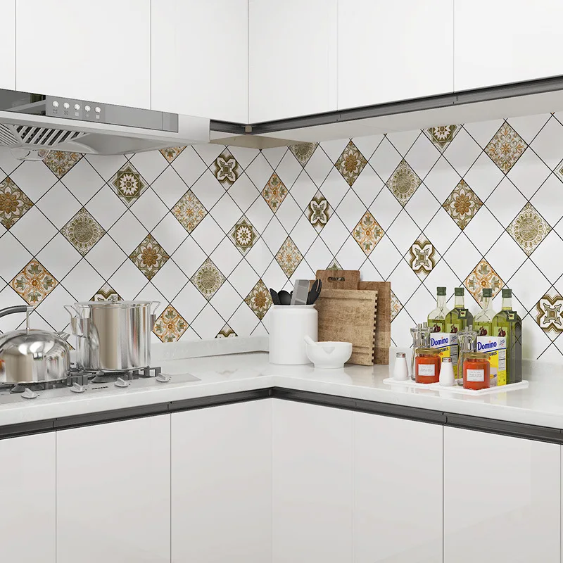 Vinyl Self-Adhesive Floor Wallpaper Kitchen Bathroom Background Wall Sticker Household Stove Decoration Accessories Paper Stick
Vinyl Self-Adhesive Floor Wallpaper Kitchen Bathroom Background Wall Sticker Household Stove Decoration Accessories Paper Stick