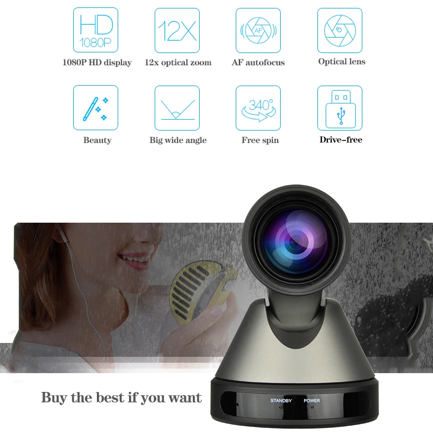 full HD 1080p Autofocus Video Conference Camera Beauty 12X optical Zoom Web Camera Teaching Training Web cam
full HD 1080p Autofocus Video Conference Camera Beauty 12X optical Zoom Web Camera Teaching Training Web cam