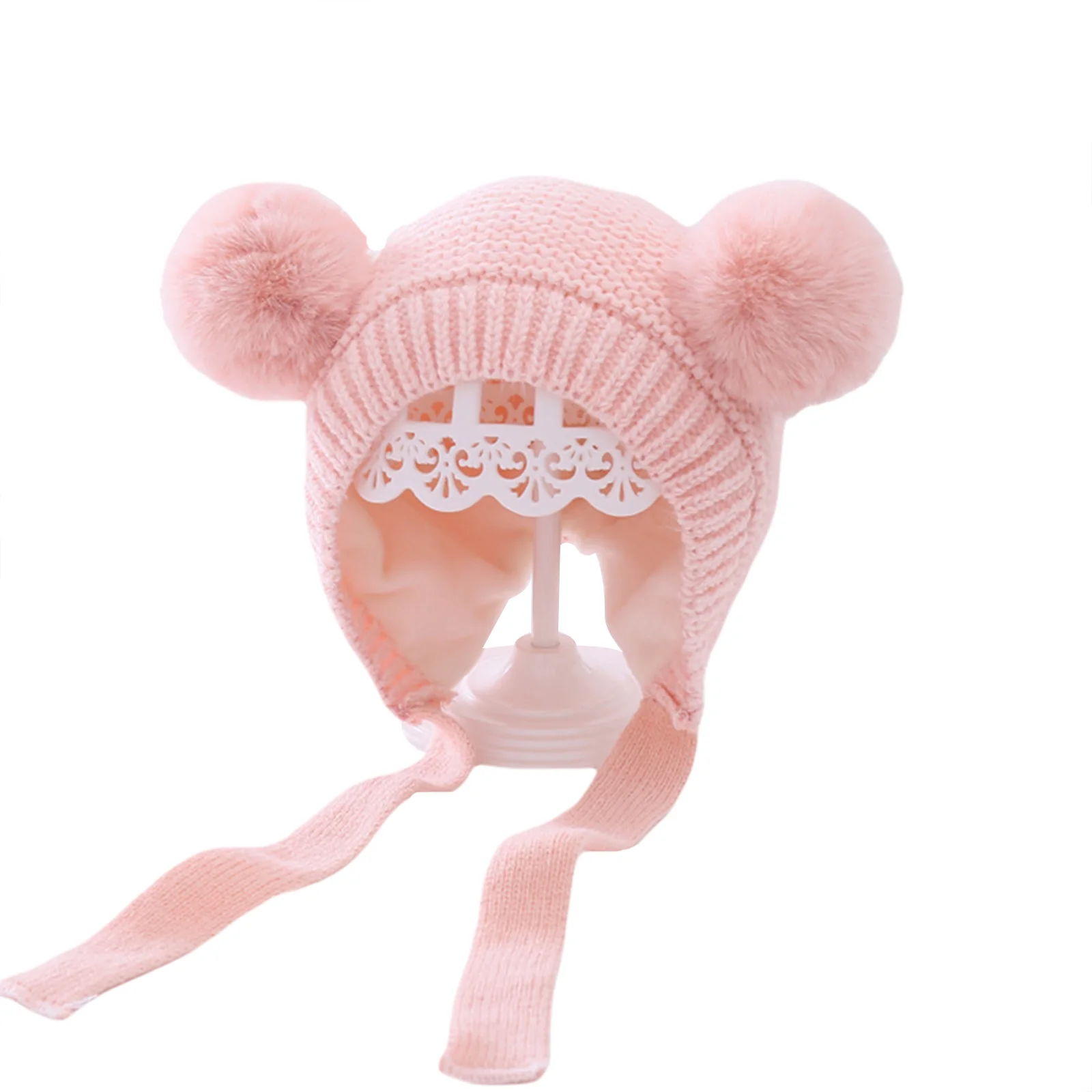 Winter Knitted Baby Hat Double Pompom Infant Baby Boy Girl Warm Cap Ear Protection Hats Kids Children Beanie Caps
Winter Knitted Baby Hat Double Pompom Infant Baby Boy Girl Warm Cap Ear Protection Hats Kids Children Beanie Caps