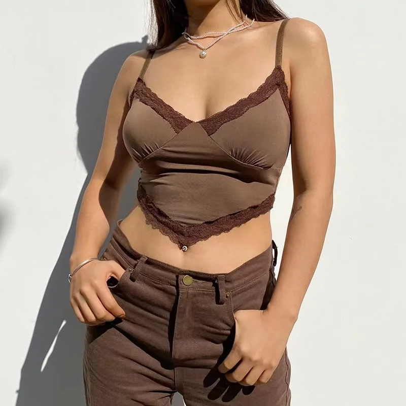 Aboutlee Vintage Style Brown Lace V-Neck Suspender Women Sexy Backless Sleeveless Top
Aboutlee Vintage Style Brown Lace V-Neck Suspender Women Sexy Backless Sleeveless Top