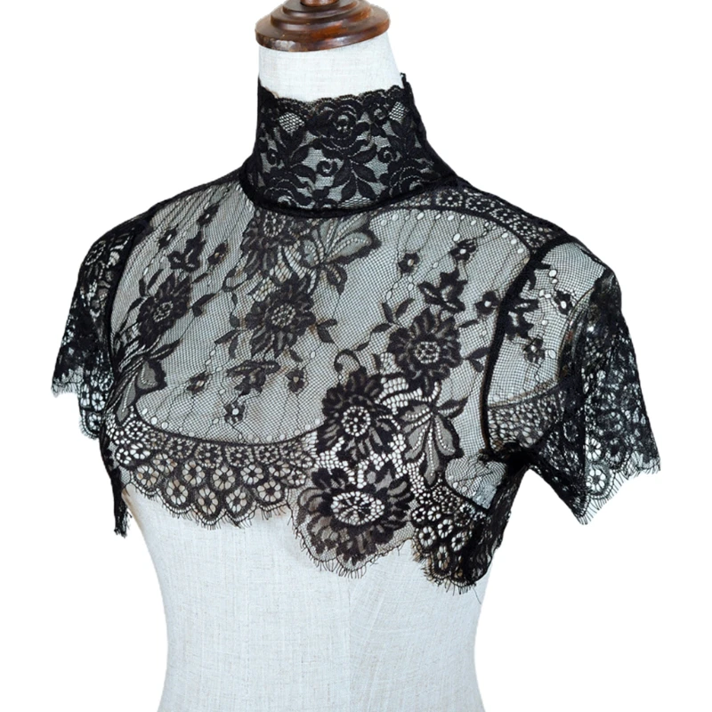 Women Summer Detachable Fake Collar Half Shirt Blouse Sweet Crochet Sheer Eyelash Floral Lace Wedding Decorative Dickey Choker
Women Summer Detachable Fake Collar Half Shirt Blouse Sweet Crochet Sheer Eyelash Floral Lace Wedding Decorative Dickey Choker