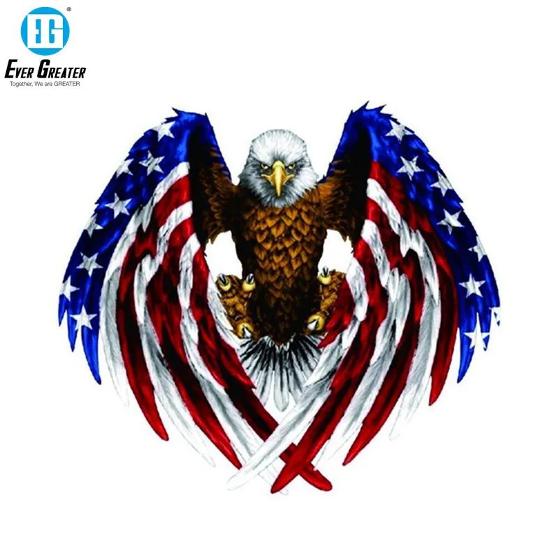 Фото 19 см * 17 США лысовый Орел флаг Автомобильная наклейка и Наклейка ПВХ|Наклейки на