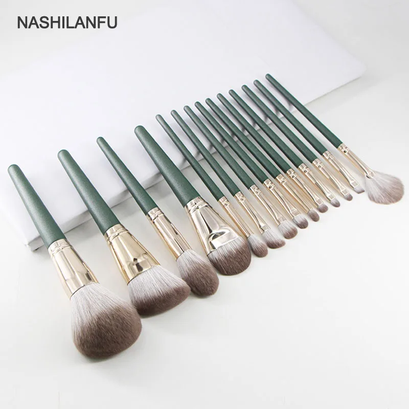 14Pcs Makeup Brushes Set Cosmetic Foundation Powder Blush Eye Shadow Lip Blend Wooden Make Up Brush Tool Kit Maquiagem Women
14Pcs Makeup Brushes Set Cosmetic Foundation Powder Blush Eye Shadow Lip Blend Wooden Make Up Brush Tool Kit Maquiagem Women