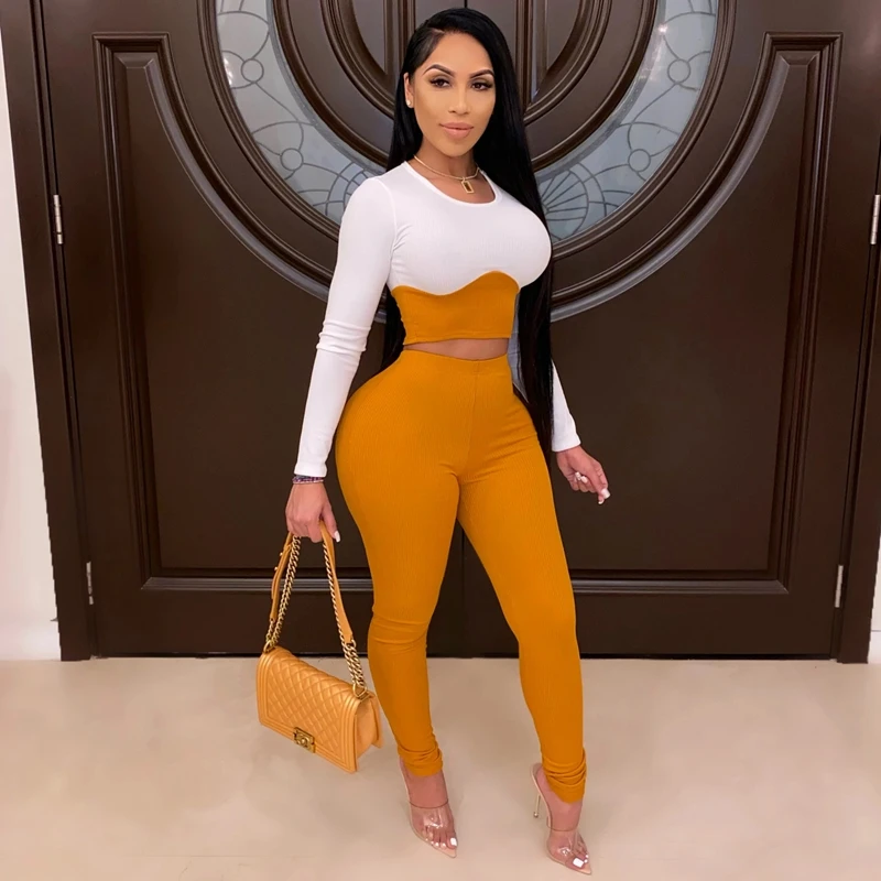 ZKYZWX Sexy Autumn Women Slim Long Sleeve Crew Neck Splicing Tops Two Piece Outfits Fo..Leisure Fashion Streetwear Club Outfits
ZKYZWX Sexy Autumn Women Slim Long Sleeve Crew Neck Splicing Tops Two Piece Outfits Fo..Leisure Fashion Streetwear Club Outfits