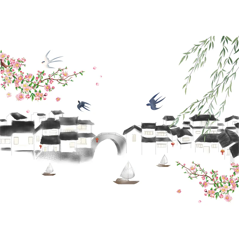 Chinese Style Landscape Scenery Wall Stickers Living Room Decoration Bedroom Home Decor Mural Art PVC Decals for Furniture 
Chinese Style Landscape Scenery Wall Stickers Living Room Decoration Bedroom Home Decor Mural Art PVC Decals for Furniture