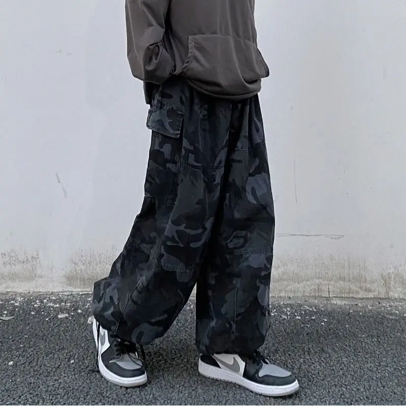 Брюки-карго HOUZHOU женские камуфляжные винтажные мешковатые брюки в стиле