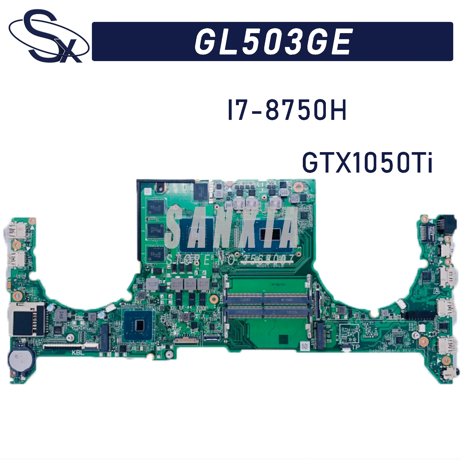 Материнская плата KEFU DABKLBMB8C0 для ноутбука ASUS ROG GL503GE, оригинальная материнская плата I7-8750H GTX1050TI 100%, тест ОК
Материнская плата KEFU DABKLBMB8C0 для ноутбука ASUS ROG GL503GE, оригинальная материнская плата I7-8750H GTX1050TI 100%, тест ОК