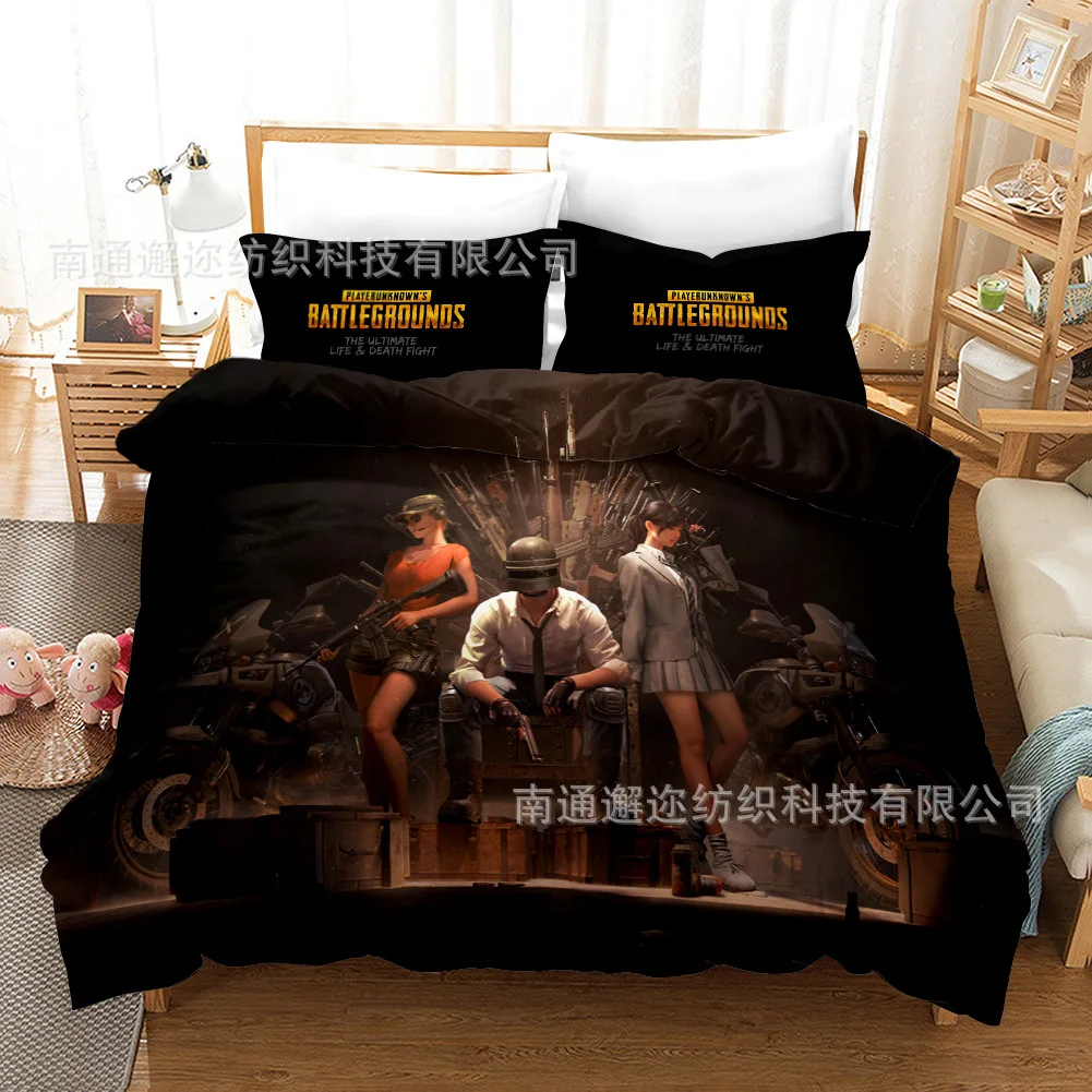 Anime BATTLEGROUNDS Bedding Sets US/Europe/UK Size Quilt Bed Cover Duvet Cover Pillow Case 2-3 Pieces Sets
Anime BATTLEGROUNDS Bedding Sets US/Europe/UK Size Quilt Bed Cover Duvet Cover Pillow Case 2-3 Pieces Sets