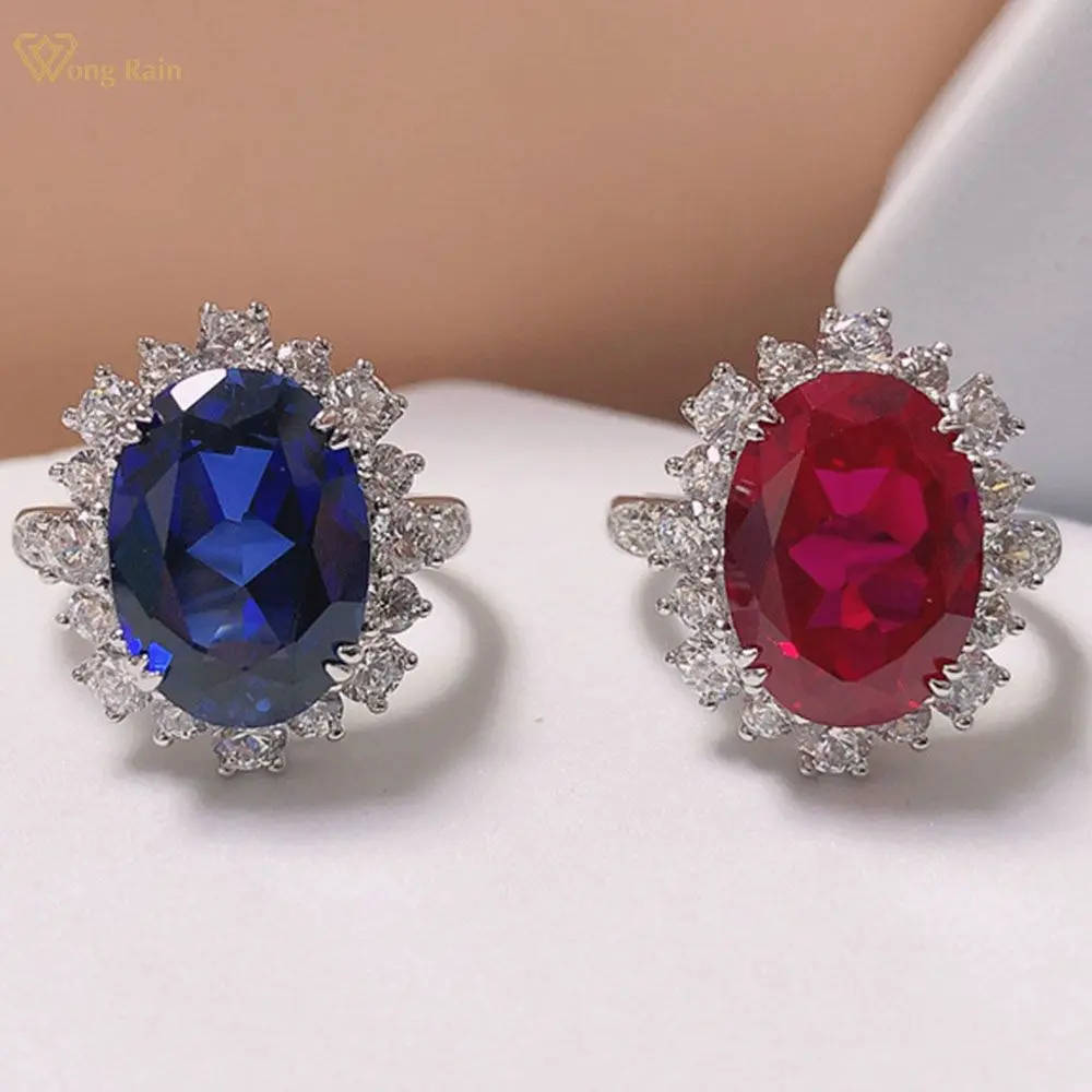 Wong Rain 925 Sterling Silver Oval Cut 8 CT Ruby Sapphire Created Moissanite Engagement Classic Lady Ring Fine Jewelry Wholesale
Wong Rain 925 Sterling Silver Oval Cut 8 CT Ruby Sapphire Created Moissanite Engagement Classic Lady Ring Fine Jewelry Wholesale
