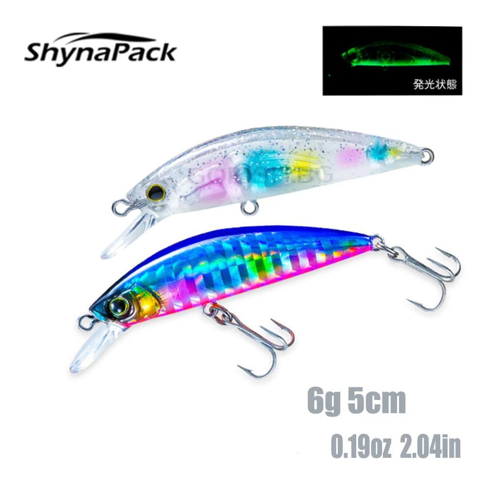 1PCS Minnow Fishing Lure 50mm 6g Wobblers SinKing Swimbait Artificial Hard Baits glow in the dark Bass Carp Fishing Accessories
1PCS Minnow Fishing Lure 50mm 6g Wobblers SinKing Swimbait Artificial Hard Baits glow in the dark Bass Carp Fishing Accessories