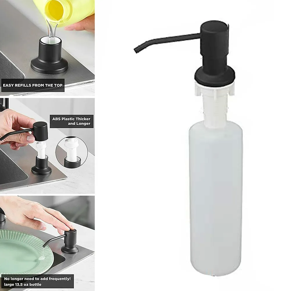 300ML Kitchen Sink Liquid Soap Dispenser Lotion Pump 304 Stainless Steel Head&PE Bottle Head For Kitchen Tool
300ML Kitchen Sink Liquid Soap Dispenser Lotion Pump 304 Stainless Steel Head&PE Bottle Head For Kitchen Tool