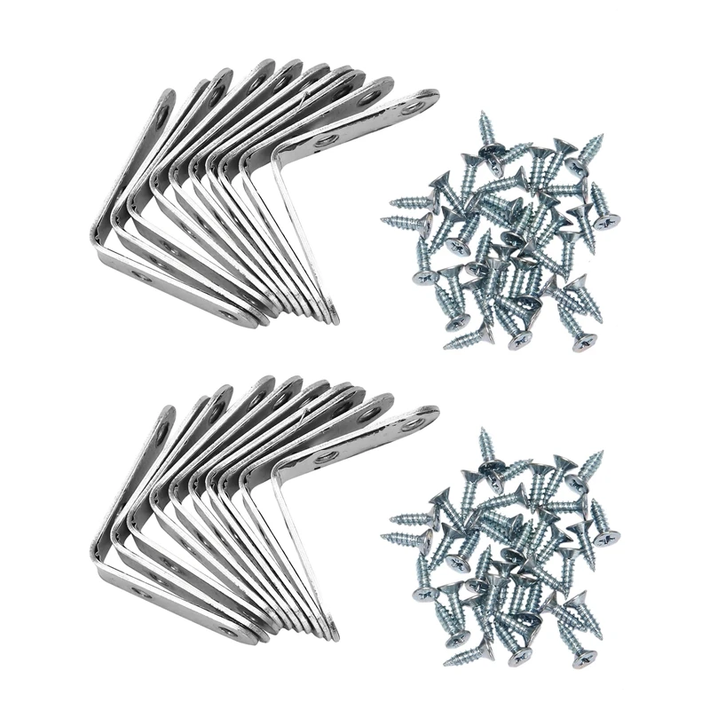 20Pcs 50X50MM with Screws Heavy-Duty "L"-Shaped Decorative Joint Corner Bracket Shelf Rack Wall Mount Bracket
20Pcs 50X50MM with Screws Heavy-Duty "L"-Shaped Decorative Joint Corner Bracket Shelf Rack Wall Mount Bracket