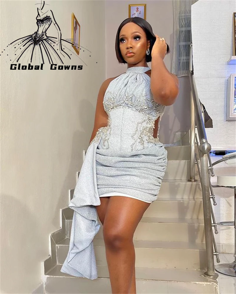 Aso Ebi Sexy O Neck Short Prom Dresses 2021 Beaded Party Gowns Pleats Mini Robes De Cocktail Homecoming
Aso Ebi Sexy O Neck Short Prom Dresses 2021 Beaded Party Gowns Pleats Mini Robes De Cocktail Homecoming