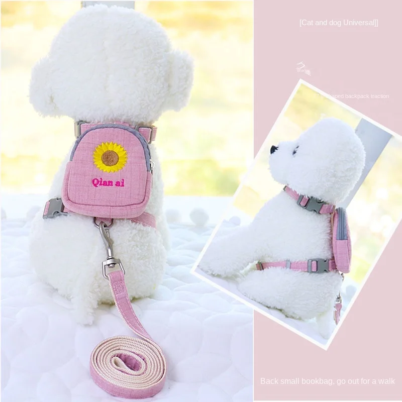 Embroidered pet backpack teddy bear traction rope cat dog chest strap dog chain walking dog rope dog seat belt pet accessories
Embroidered pet backpack teddy bear traction rope cat dog chest strap dog chain walking dog rope dog seat belt pet accessories