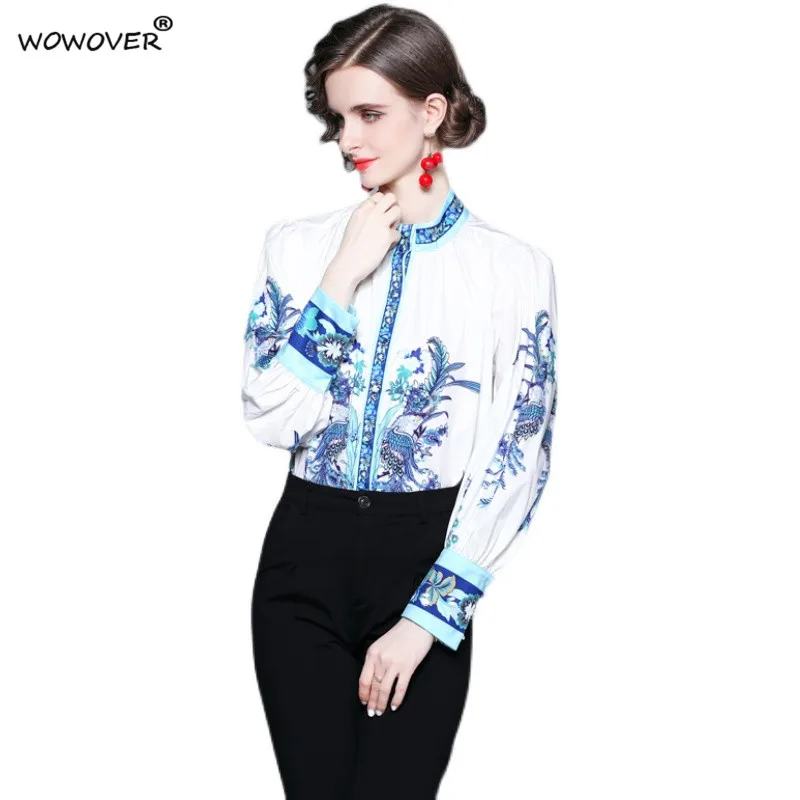 2021 Spring Fashion Runway Shirts Women Elegant Lantern Sleeve Vintage Print Blouses Ladies Office Work Wear Casual Tops M-XXL
2021 Spring Fashion Runway Shirts Women Elegant Lantern Sleeve Vintage Print Blouses Ladies Office Work Wear Casual Tops M-XXL