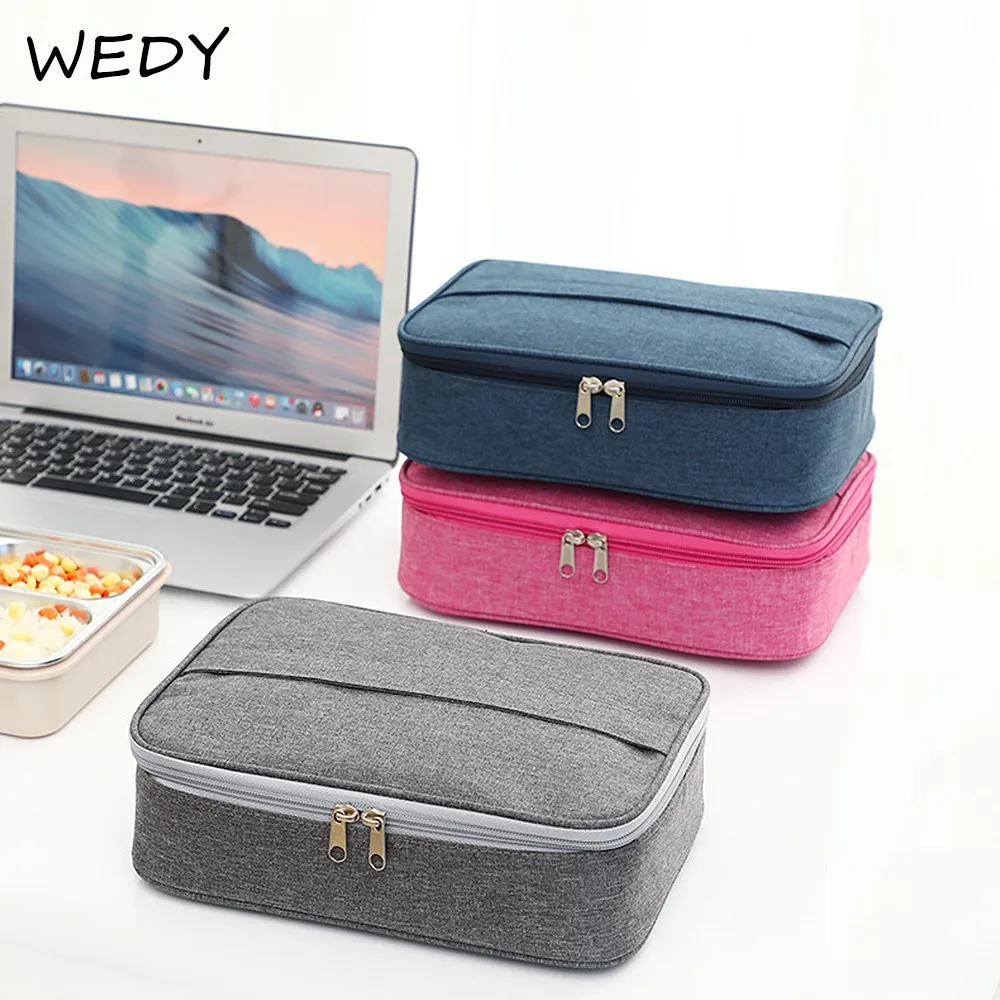 Rectangular Lunch Box Bag Oxford Portable Lunch Bag Meal Insulated Lunch Box Solid Color Women Thickening Picnic Food Storage
Rectangular Lunch Box Bag Oxford Portable Lunch Bag Meal Insulated Lunch Box Solid Color Women Thickening Picnic Food Storage