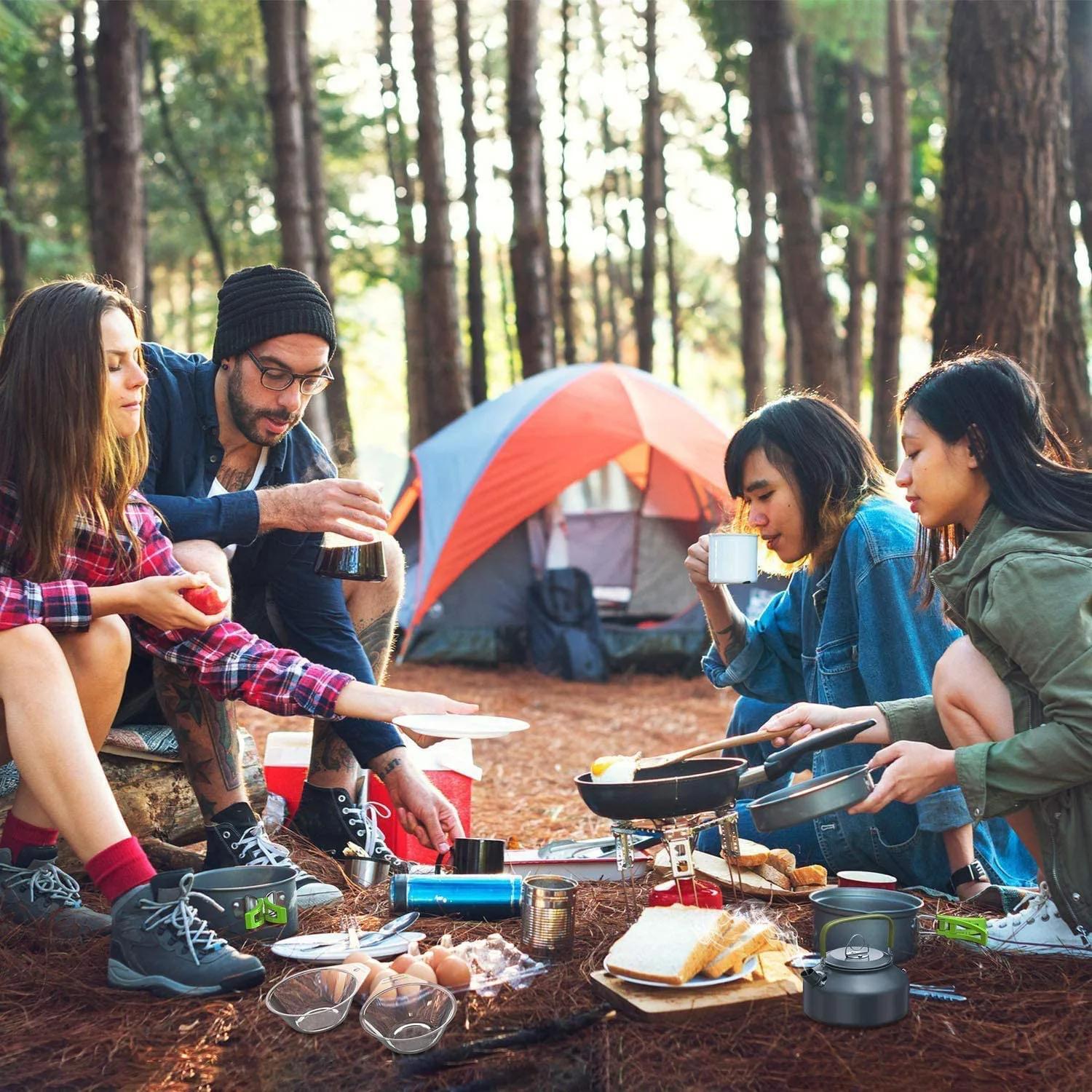 Camping Cookware Kit Outdoor Aluminum Cooking Set Water Kettle Pan Pot Travelling Hiking Picnic BBQ Tableware Equipment
Camping Cookware Kit Outdoor Aluminum Cooking Set Water Kettle Pan Pot Travelling Hiking Picnic BBQ Tableware Equipment