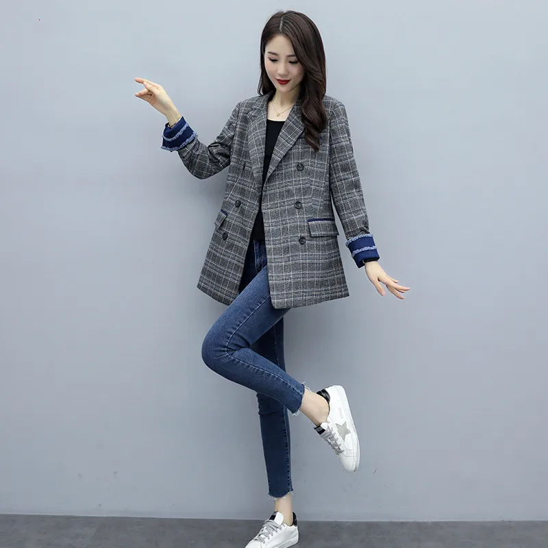 2021 new style plaid ladies suit Korean spring and autumn loose casual fashion jacket
2021 new style plaid ladies suit Korean spring and autumn loose casual fashion jacket