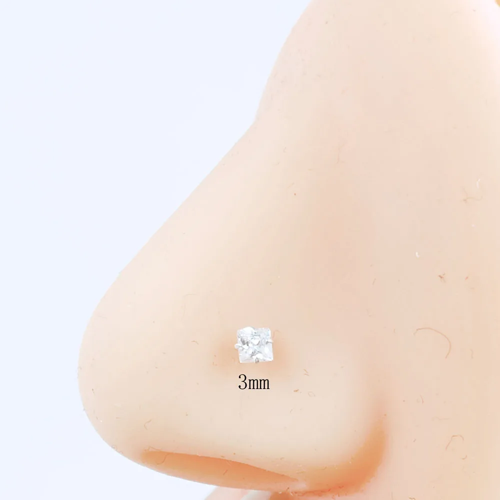 20Pcs/Pack 925 Sterling Silver Nose Stud Square CZ Nostril Pin Bone Fashion Straight Nose Piercing Body Jewelry
20Pcs/Pack 925 Sterling Silver Nose Stud Square CZ Nostril Pin Bone Fashion Straight Nose Piercing Body Jewelry