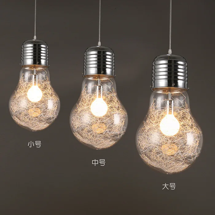 Personality Bedroom Restaurant Bar Counter Aisle Toggery Display Window Gold Wire Glass Originality Will Bulb A Chandelier | Лампы и