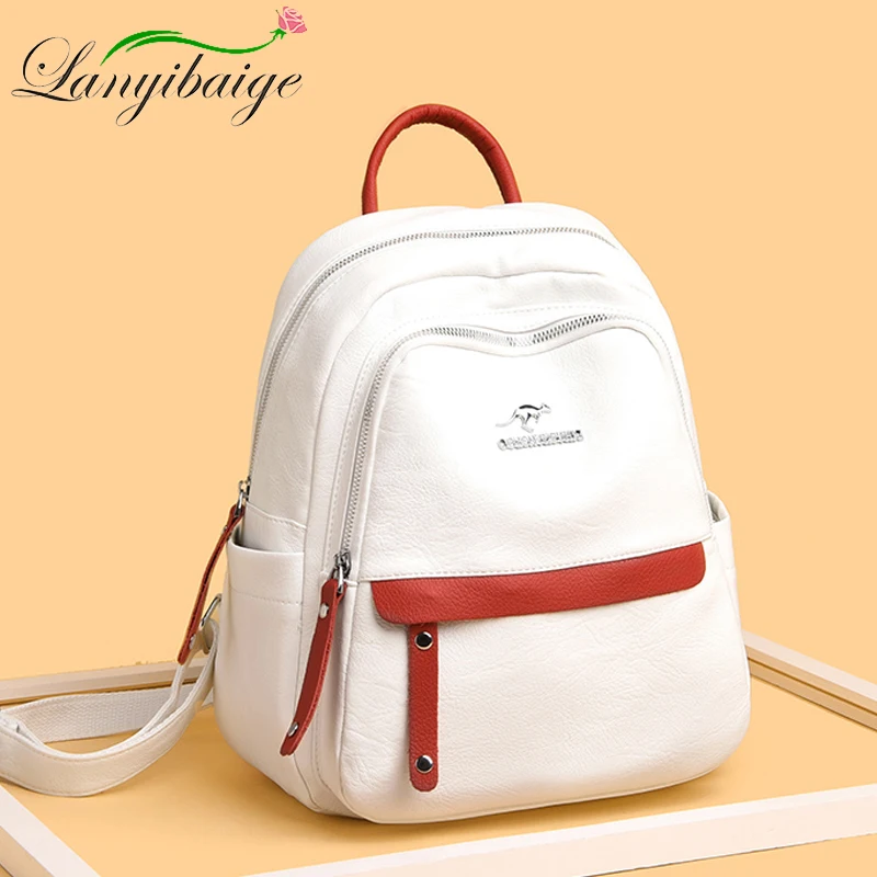 New 2 Pockets Women Backpack Soft Leahter Bag Pack Designer Backpacks for School Teenagers Girls Fashion Ladies Travel Schoolbag
New 2 Pockets Women Backpack Soft Leahter Bag Pack Designer Backpacks for School Teenagers Girls Fashion Ladies Travel Schoolbag