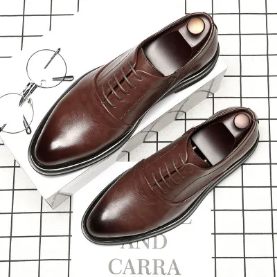Men's Pointed Toe Straps Thick-soled Men's Shoes Business Suits Casual Leather Shoes British Soft Leather Men's Wedding Shoes
Men's Pointed Toe Straps Thick-soled Men's Shoes Business Suits Casual Leather Shoes British Soft Leather Men's Wedding Shoes