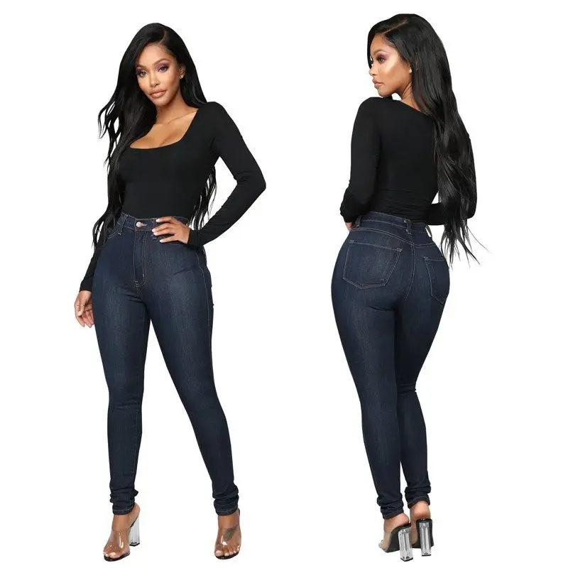 

2020 Women's High Waisted Jeans Figure-hugging Jeans Blue Pants Super Stretchy Jeans Pencil Pants Sexy Skinny Jeans for Women