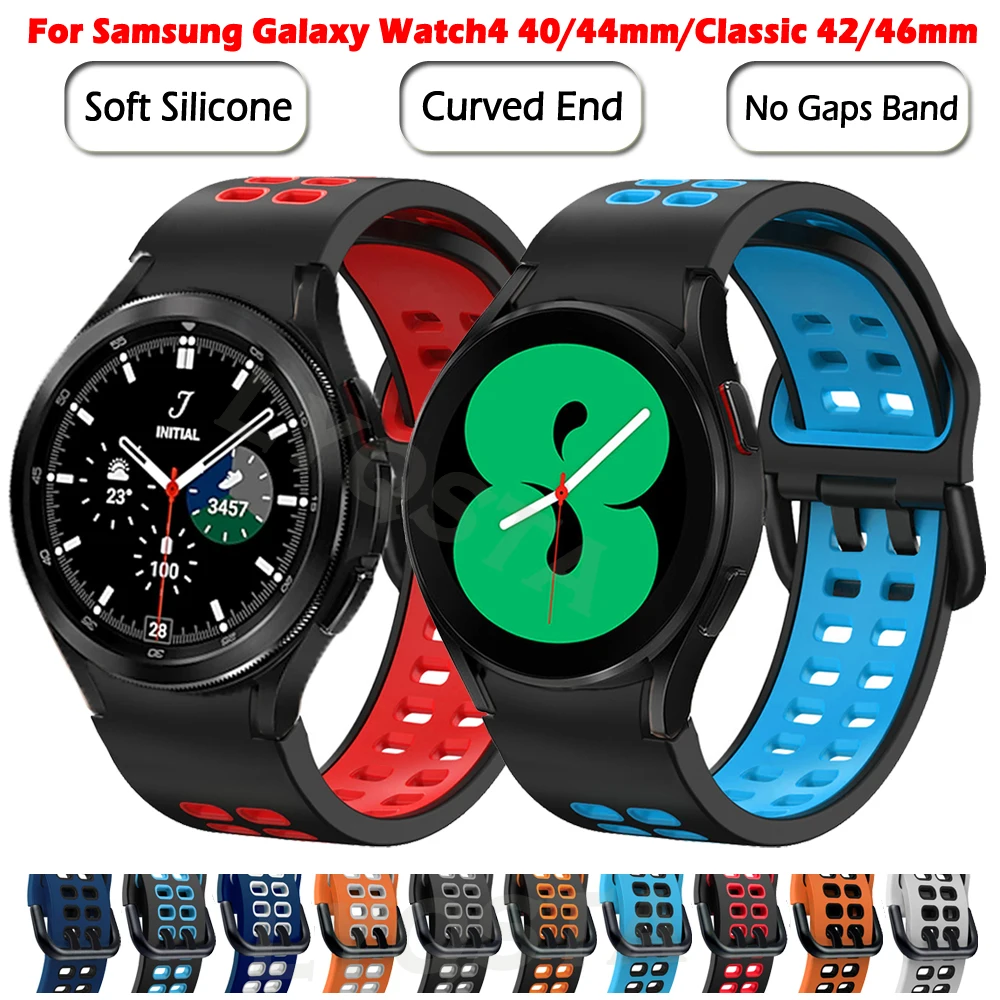 Sports Strap For Samsung Galaxy Watch 4 44mm 40mm/Watch4 Classic 46mm 42mm Band Curved end No Gaps Silicone Watchbands Bracelet
Sports Strap For Samsung Galaxy Watch 4 44mm 40mm/Watch4 Classic 46mm 42mm Band Curved end No Gaps Silicone Watchbands Bracelet