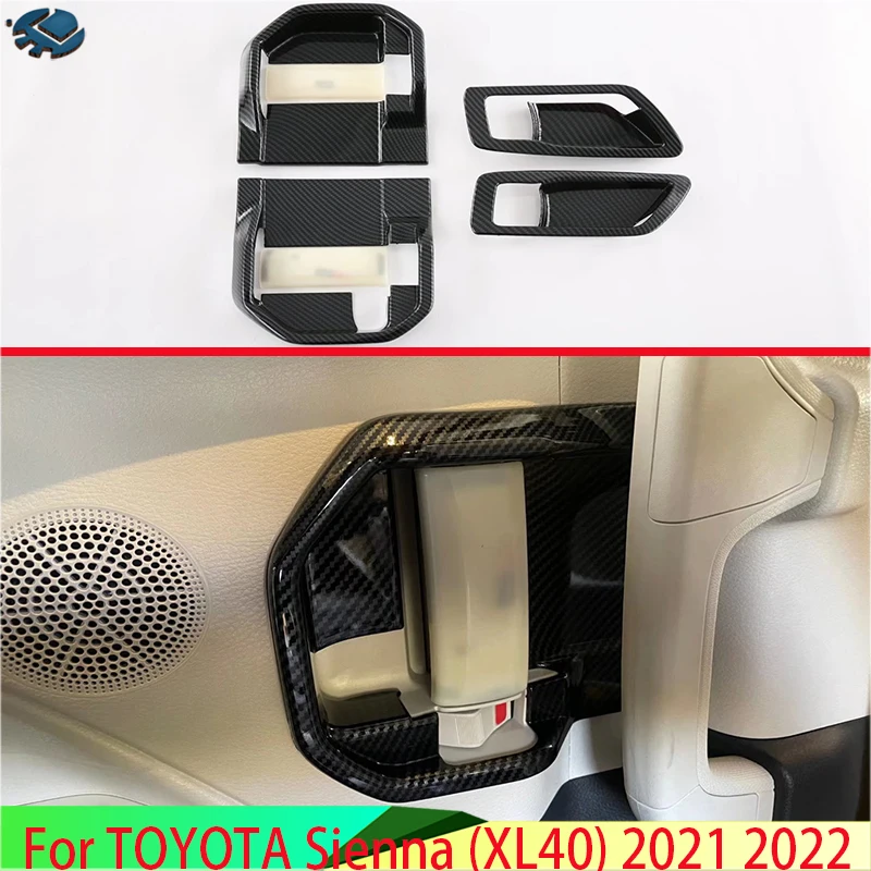 For TOYOTA Sienna (XL40) 2021 2022 Carbon Fiber Style Inner Door Handle Cover Catch Bowl Trim Insert Bezel Frame Garnish
For TOYOTA Sienna (XL40) 2021 2022 Carbon Fiber Style Inner Door Handle Cover Catch Bowl Trim Insert Bezel Frame Garnish