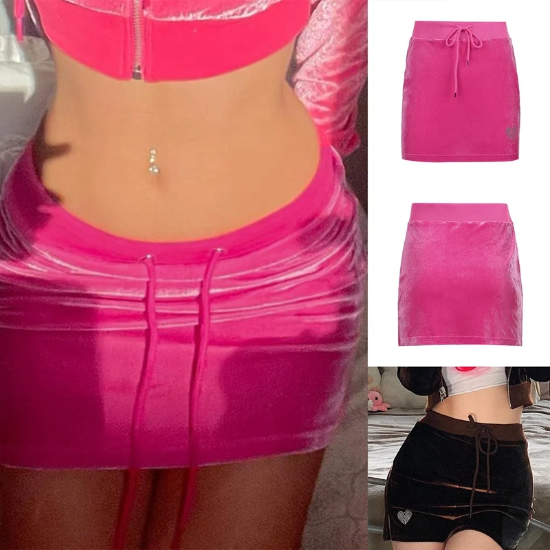 Velvet Slim Y2K Mini Skirts Womens Diamond Heart Kawaii Streetwear Split Stretch Low Waist Sexy Girl Skirt
Velvet Slim Y2K Mini Skirts Womens Diamond Heart Kawaii Streetwear Split Stretch Low Waist Sexy Girl Skirt