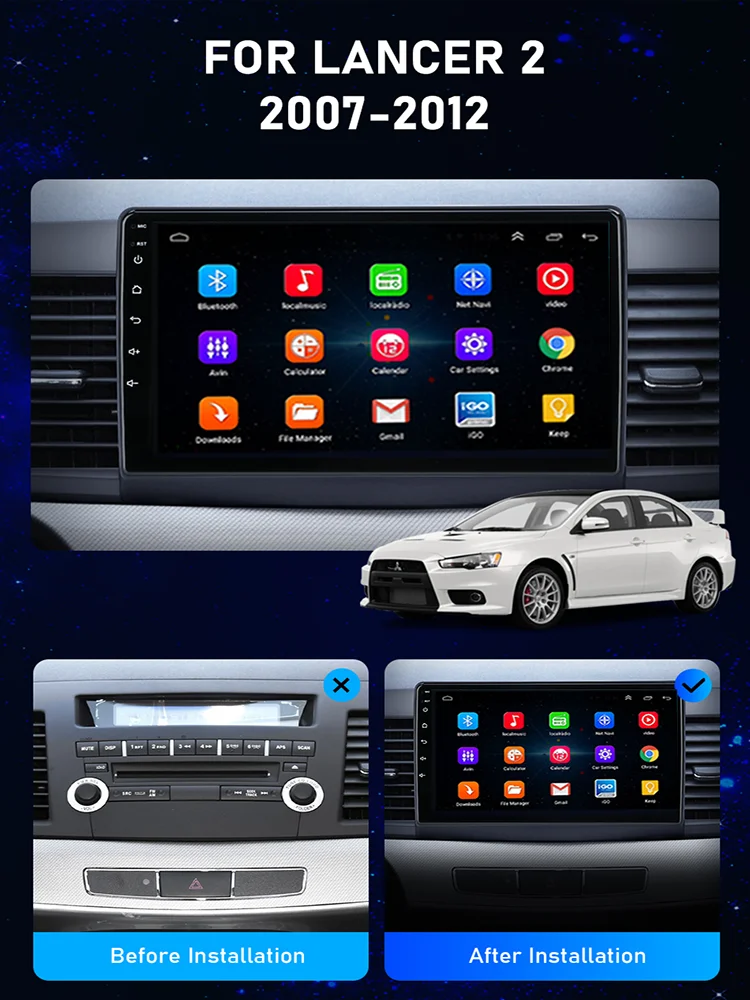 2 DIN Android 10 автомобильный мультимедийный плеер стерео аудио радио 4G Wifi GPS Динамик Сенсорный экран для Mitsubishi Lancer 2 2007-2012 MP5
2 DIN Android 10 автомобильный мультимедийный плеер стерео аудио радио 4G Wifi GPS Динамик Сенсорный экран для Mitsubishi Lancer 2 2007-2012 MP5