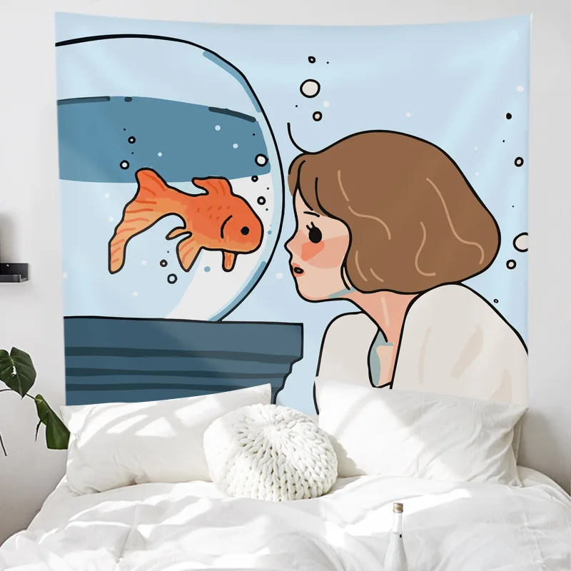 Nordic Cute Girl Wall Hanging Tapestry Carpet Beach Towel Bedroom Decoration Wall Hanging Blanket Table Cloth Mat
Nordic Cute Girl Wall Hanging Tapestry Carpet Beach Towel Bedroom Decoration Wall Hanging Blanket Table Cloth Mat