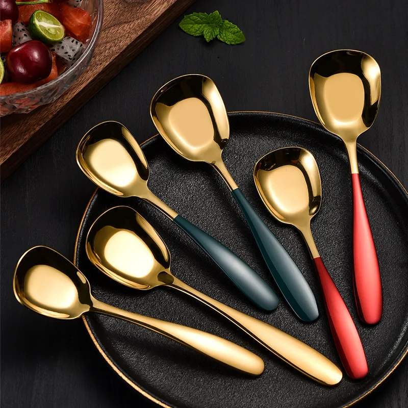 Stainless Steel Square Head Tablespoons Tableware Dessert Ramen Salad Soup Spoon Flat Bottom Dining Ladle Utensils for Kitchen
Stainless Steel Square Head Tablespoons Tableware Dessert Ramen Salad Soup Spoon Flat Bottom Dining Ladle Utensils for Kitchen