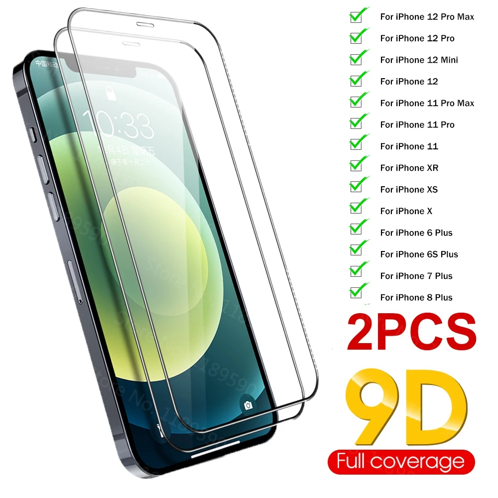 2Pcs Screen Protector Glass For iPhone 12 11 13 Pro Max Mini XS X 7 8 6 s Plus XR Tempered Glass Verre trempé Protecteur d'écran
2Pcs Screen Protector Glass For iPhone 12 11 13 Pro Max Mini XS X 7 8 6 s Plus XR Tempered Glass Verre trempé Protecteur d'écran