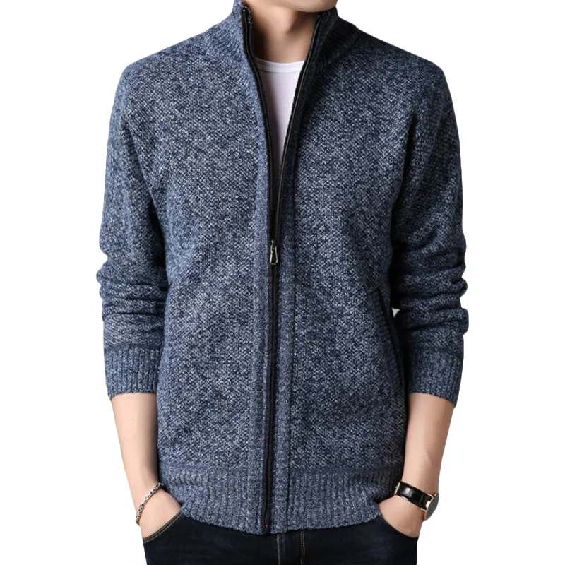 Men Winter Zipper Cardigan Knit Coats Thick Warm Pocket Outerwear Stand Collar Fashion Stand Collar Male Jackets
Men Winter Zipper Cardigan Knit Coats Thick Warm Pocket Outerwear Stand Collar Fashion Stand Collar Male Jackets