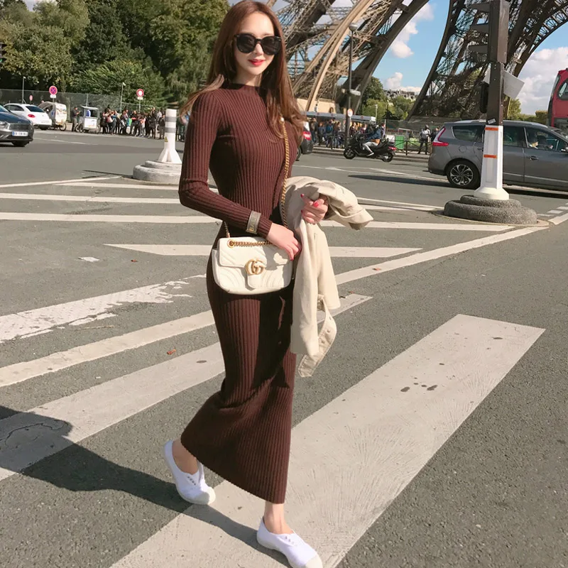 2021 Autumn Sweater Knitted Bodycon Midi Dresses Winter Women O Neck Long Sleeve Pencil Sexy Dresses Elastic Slim Vestidos
2021 Autumn Sweater Knitted Bodycon Midi Dresses Winter Women O Neck Long Sleeve Pencil Sexy Dresses Elastic Slim Vestidos