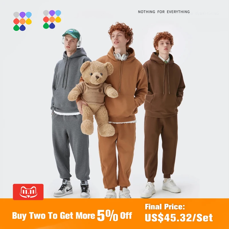 INFLATION Men's Tracksuit Suit Winter Warm Velvet Tracksuit For Women Men Casual Solid Color Sweatpant Set Unisex Jogging Suit
INFLATION Men's Tracksuit Suit Winter Warm Velvet Tracksuit For Women Men Casual Solid Color Sweatpant Set Unisex Jogging Suit
