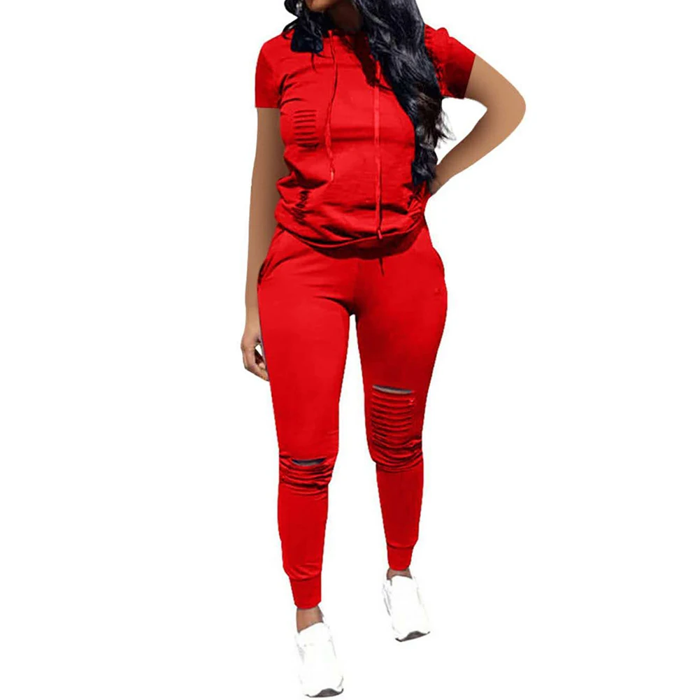 Women's Pyjama Sets Casual Solid Color Hooded Short Sleeve Pencil Ripped Pants Soft Simple Female Home Clothes Nightwear
Women's Pyjama Sets Casual Solid Color Hooded Short Sleeve Pencil Ripped Pants Soft Simple Female Home Clothes Nightwear