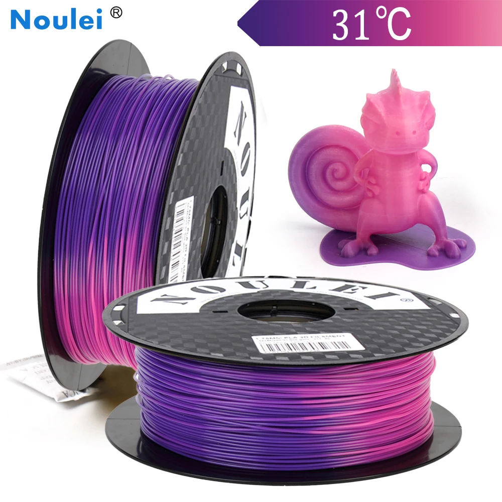 Noulei 3D Printer Filament PLA 1.75mm 1kg Temperature Color Change Plastic Temperature Changing Material
Noulei 3D Printer Filament PLA 1.75mm 1kg Temperature Color Change Plastic Temperature Changing Material