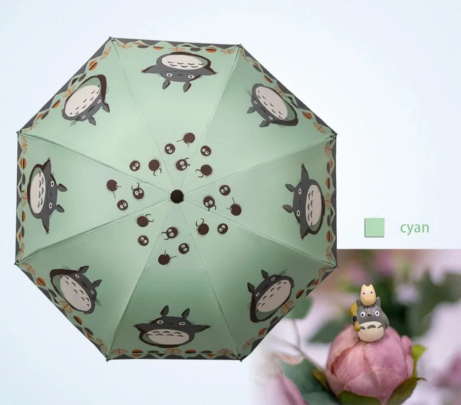 Оригинальный милый ручной виниловый складной солнцезащитный зонтик 6 цветов в